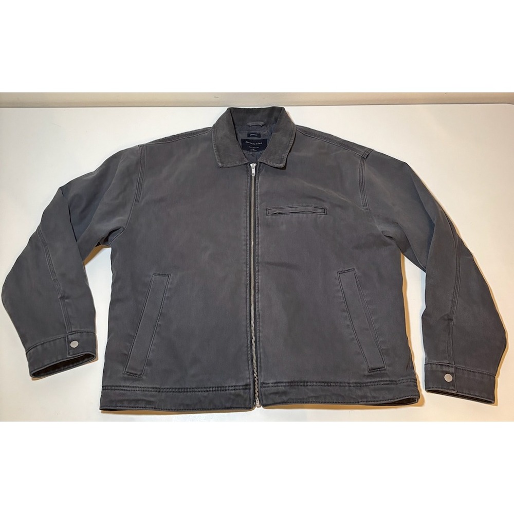 Abercrombie & Fitch Canvas Cropped Jacket | Gray | XL